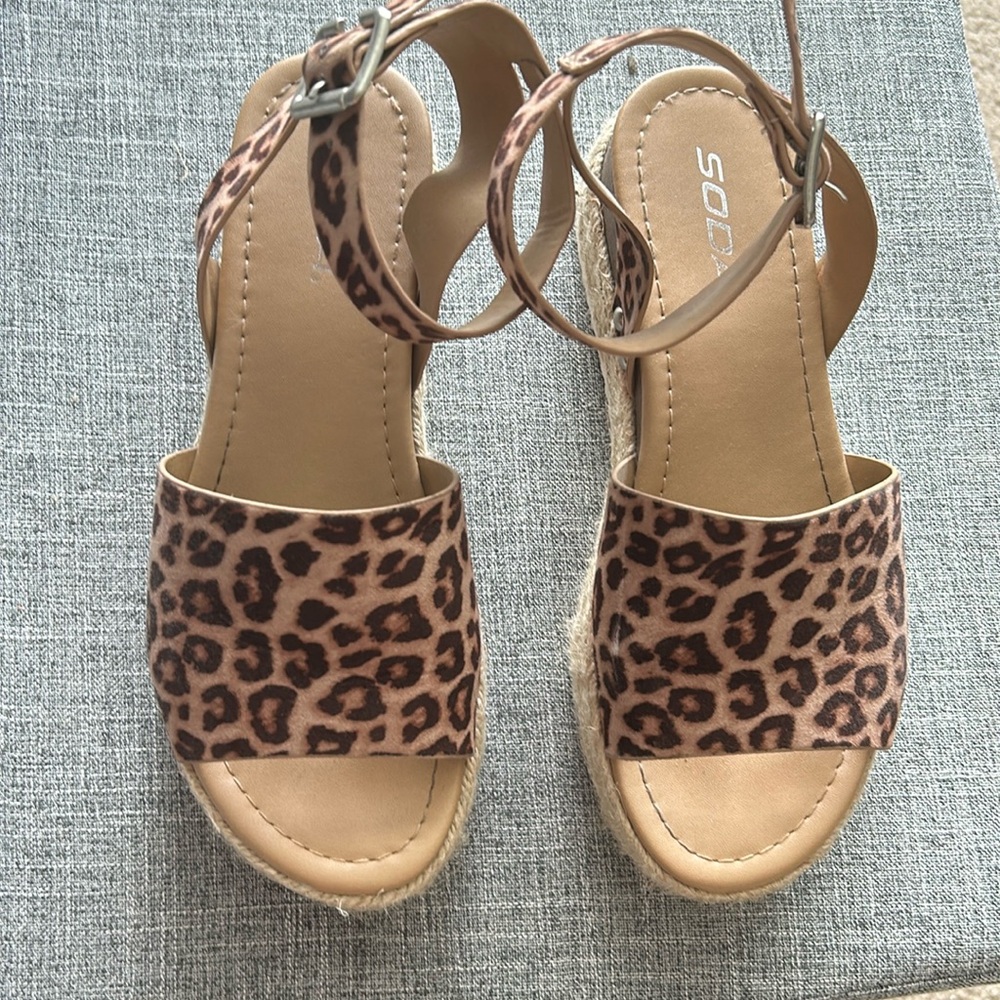 Cheetah Platform Sandals